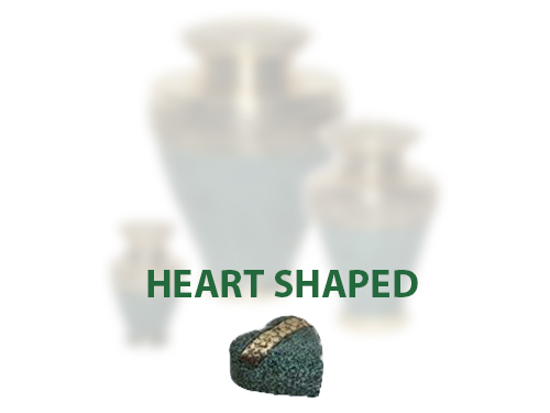 Green Patina Series - Heart Keepsake (for small portion of ashes)