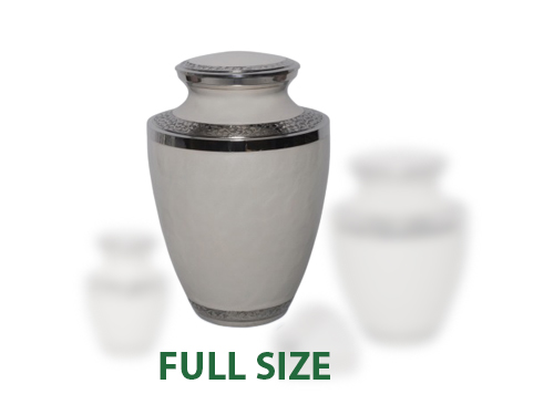 Mother of Pearl White - Full Size Urn ( 30 to 225 lbs pet)