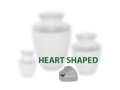 Mother of Pearl White - Heart Keepsake (for small portion of ashes)