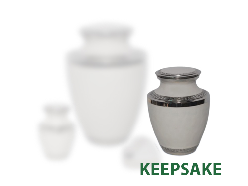 Mother of Pearl White - Keepsake ( 0 - 30 lbs pet)