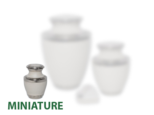 Mother of Pearl White - Miniature (for small portion of ashes)