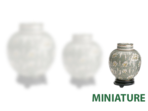 Pear Blossom Cloisonne - Miniature (for small portion of ashes)