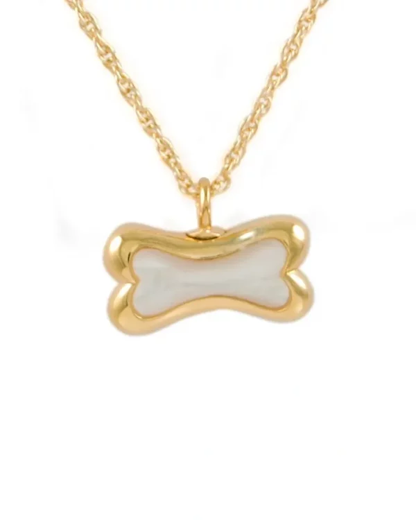 Dog Bone with Mother of Pearl