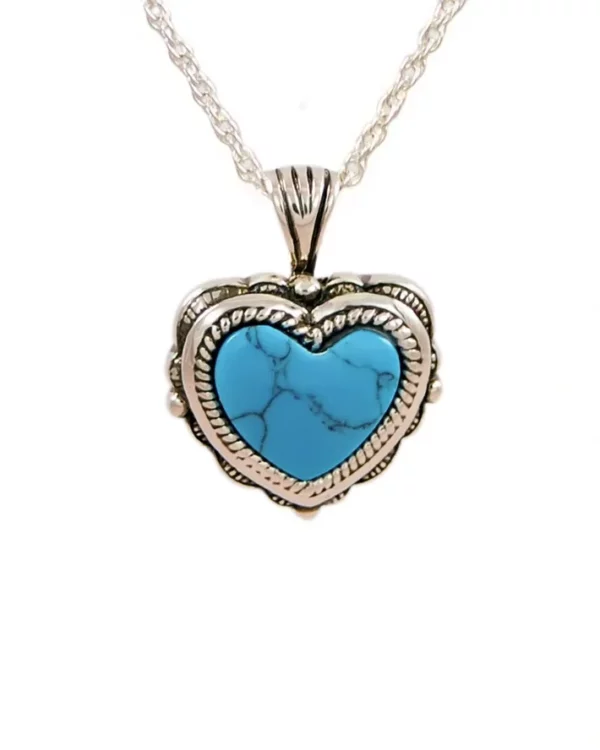 Antique Turquoise Heart - Image 2